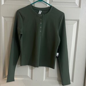 90 Degree By Reflex Olive Long Sleeve Tee